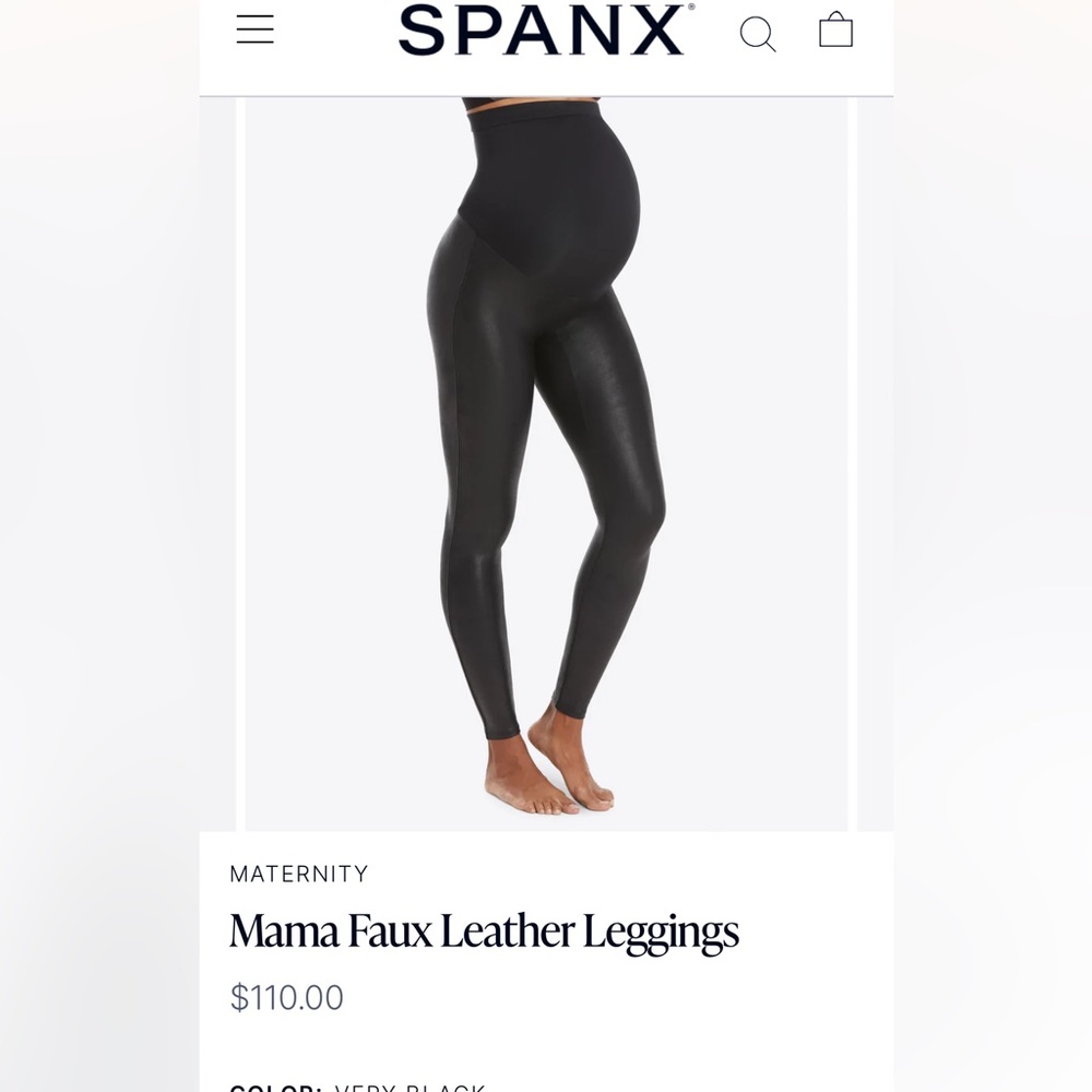 SPANX maternity faux leather leggings